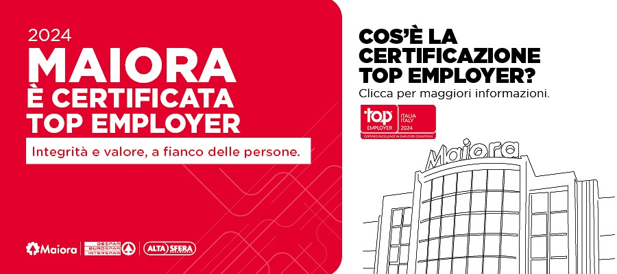 MAIORA (DESPAR CENTRO-SUD) È CERTIFICATA TOP EMPLOYER